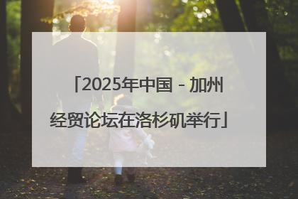 2025年中国－加州经贸论坛在洛杉矶举行