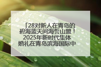 28对新人在青岛的碧海蓝天间海誓山盟！2025年新时代集体婚礼在青岛滨海国际中心文明实践广场举行