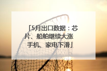 5月出口数据：芯片、船舶继续大涨 手机、家电下滑